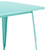 Commercial Grade 32" x 63" Rectangular Mint Green Metal Indoor-Outdoor Table - view-6
