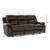 Palmetto Cocoa Leather Sofa & Loveseat - Silo Sofa with Dimensions