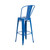 30" High Blue Metal Indoor-Outdoor Barstool with Removable Back - view-2