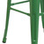 Commercial Grade 30" Backless Green Metal Indoor-Outdoor Barstool with Square Seat, 4-Pack