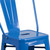 Commercial Grade 4 Pack 24" High Blue Metal Indoor-Outdoor Counter Height Stool with Removable Back - view-6