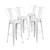 Commercial Grade 4 Pack 30" High White Metal Indoor-Outdoor Barstool with Removable Back - view-0