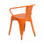 Orange Metal Indoor-Outdoor Chair with Arms - view-2