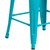 Commercial Grade 4 Pack 24" High Backless Crystal Teal-Blue Indoor-Outdoor Counter Height Stool - view-4