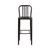 Commercial Grade 30" High Black-Antique Gold Metal Indoor-Outdoor Barstool with Vertical Slat Back - view-1