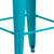 Commercial Grade 4 Pack 30" Backless Crystal Teal-Blue Indoor-Outdoor Barstool