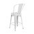 24” High White Metal Indoor-Outdoor Counter Height Stool with Removable Back - view-2
