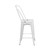 Commercial Grade 24" High White Metal Indoor-Outdoor Counter Height Stool with Removable Back - view-3