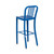 Commercial Grade 30" High Blue Metal Indoor-Outdoor Barstool with Vertical Slat Back