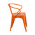 4 Pack Orange Metal Indoor-Outdoor Chair with Arms