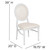 HERCULES Capacity King Louis Chair with White Vinyl Back and Seat and White Frame