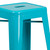 Commercial Grade 30" High Backless Crystal Teal-Blue Indoor-Outdoor Barstool