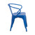 Blue Metal Indoor-Outdoor Chair with Arms - view-3