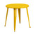 Commercial Grade 30" Round Yellow Metal Indoor-Outdoor Table
