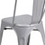 4 Pack Silver Metal Indoor-Outdoor Stackable Chair