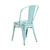 Distressed Green-Blue Metal Indoor-Outdoor Stackable Chair - view-7
