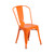 4 Pack Orange Metal Indoor-Outdoor Stackable Chair - view-2