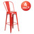 4 Pack 30" High Red Metal Indoor-Outdoor Barstool with Removable Back - Pack Silo Image - view-2