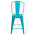 4 Pack 24" High Crystal Teal-Blue Metal Indoor-Outdoor Counter Height Stool with Back -Front Facing Silo Image