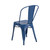 Distressed Antique Blue Metal Indoor-Outdoor Stackable Chair - view-7