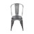 Distressed Silver Gray Metal Indoor-Outdoor Stackable Chair - view-1