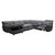 Glendale 4Pc Reclining Sectional Open Front View Silo Image - view-6