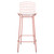 Madeline 41.73" Barstool with Seat Cushion in Rose Pink Gold and White - front view silo