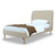 Heather Velvet Twin Bed in Taupe with Gold Legs - view-0