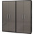 Eiffel Storage Cabinet in Matte Black and Gray (Set of 2) - view-0