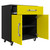 Eiffel 28.35" Mobile Garage Storage Cabinet with 1 Drawer in Yellow Gloss - view-3