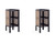 Versailles End Table in Black and Natural Cane - Set of 2 - view-1