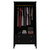 Crown Full Wardrobe with Hanging and 2 Drawers in Black - view-2