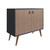 Amber Accent Cabinet with Faux Leather Handles in Blue and Nature - view-4