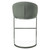 Torano 26 In Upholstered Counter Stool, Gray/Chrome - Front Facing Silo Image - view-2