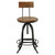 Ryder Adjustable Stool with Back, Chestnut & Black - Front Facing Silo - view-2