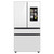 Samsung Bespoke Counter Depth 4-Door French Door Refrigerator (23 cu. ft.) with Family Hub White Glass - RF23BB890012 - Front View