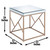 Evelyn End Table - Dimensions - view-2