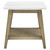 Vida White Marble Top Square End Table - Front view - view-0
