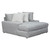 Serene Gray Chaise - angled silo