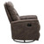 Danyon Tawny Brown Swivel Gliding Recliner- Side Angle View