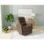 Danyon Tawny Brown Swivel Gliding Recliner- Lifestyle Image