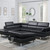 Maximus 2PC Sectional Black