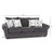 Apollo Sleeper Sofa & Loveseat - Silo Sofa Angled View with Dimensions