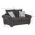 Apollo Sleeper Sofa & Loveseat - Silo Loveseat Angled View with Dimensions - view-7