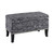 Melanie Collection Gray Linen Ottoman