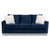 Adrian Blue Sofa - Front Facing Silo Image