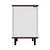 Mosholu Nightstand in White and Nut Brown - view-0