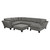 Manhattan Gray Charcoal Right Chaise Sectional - Front Facing Silo