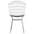 Madeline Chair in Silver and Black (Set of 2) - Silo back View