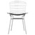 Madeline Chair in Silver and Black (Set of 2) - Silo Front View